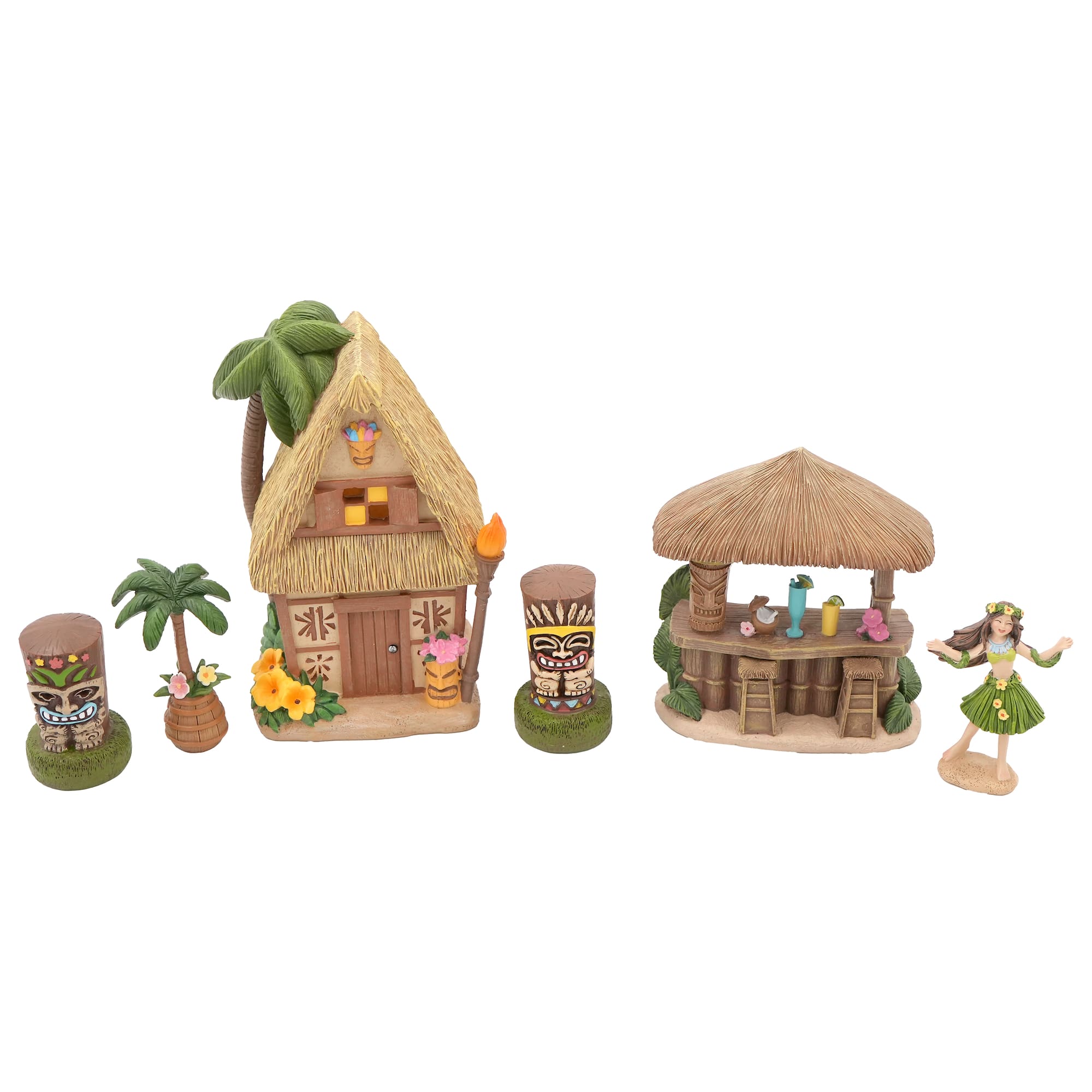 Mini LED Tiki Flame Hut Decoration by Ashland®